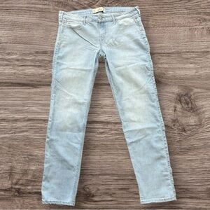 Hollister Light Blue Jeans with Leather Patch